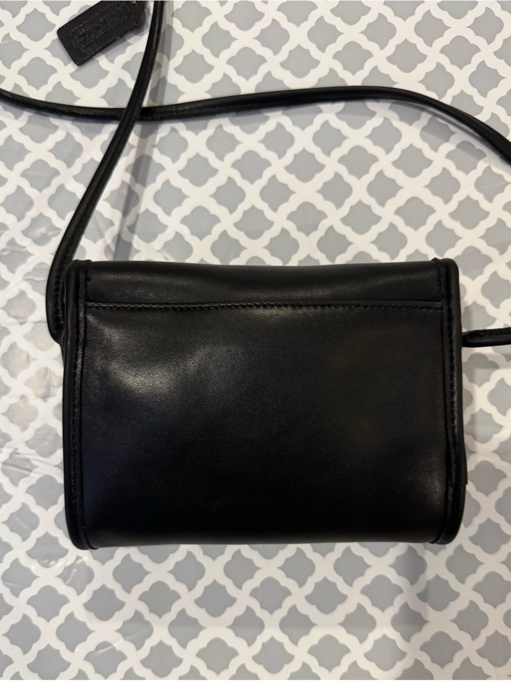 Coach 1980’s “Chrystie” Black Leather bag - Picture 3 of 7